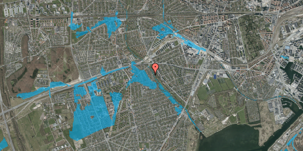 Oversvømmelsesrisiko fra vandløb på Sydkærsvej 83, 2650 Hvidovre