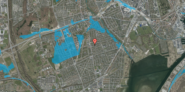 Oversvømmelsesrisiko fra vandløb på Tureby Alle 9, 2650 Hvidovre