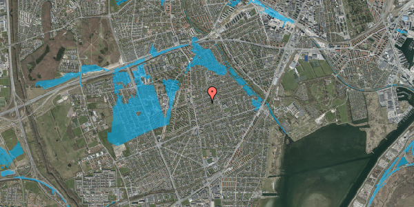 Oversvømmelsesrisiko fra vandløb på Tureby Alle 28, 2650 Hvidovre