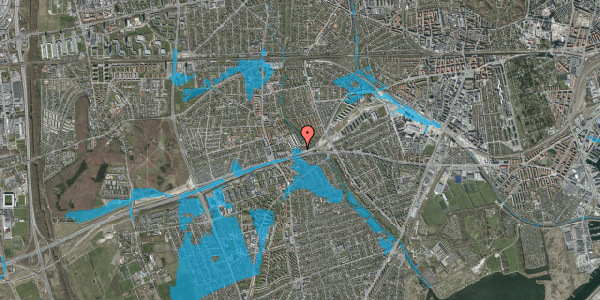 Oversvømmelsesrisiko fra vandløb på Vigerslev Alle 374B, 2. th, 2650 Hvidovre