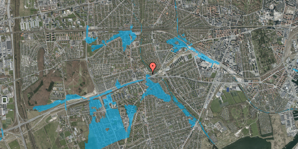 Oversvømmelsesrisiko fra vandløb på Vigerslev Alle 374D, st. th, 2650 Hvidovre