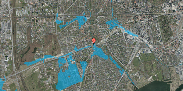 Oversvømmelsesrisiko fra vandløb på Vigerslev Alle 386A, st. th, 2650 Hvidovre