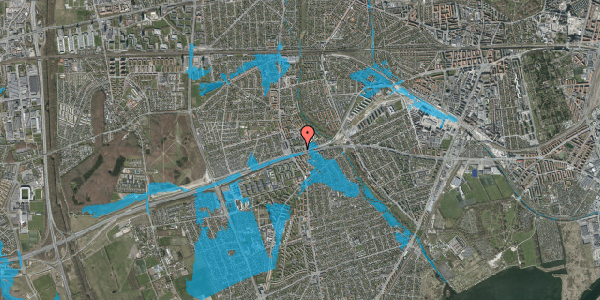 Oversvømmelsesrisiko fra vandløb på Vigerslev Alle 390B, st. 4, 2650 Hvidovre