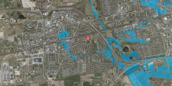 Oversvømmelsesrisiko fra vandløb på Dorphs Alle 58, 2630 Taastrup