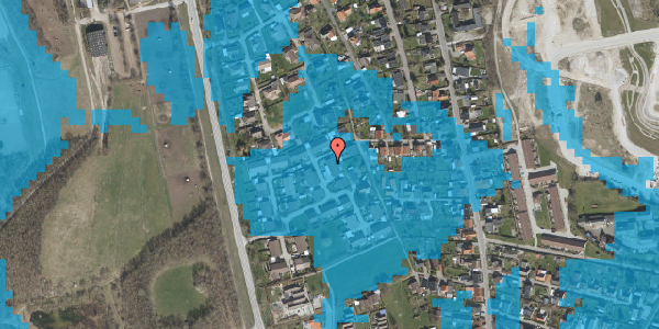 Oversvømmelsesrisiko fra vandløb på Flintevænget 43, 2640 Hedehusene