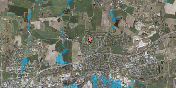Oversvømmelsesrisiko fra vandløb på Fløng Byvej 5, 2640 Hedehusene