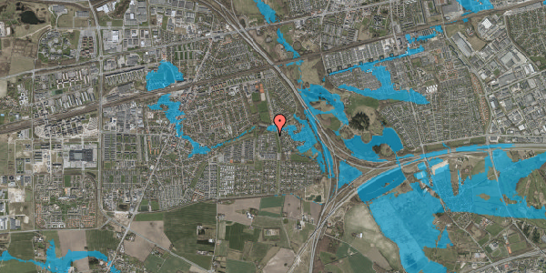 Oversvømmelsesrisiko fra vandløb på Grønhøjgårdsvej 11, 2630 Taastrup