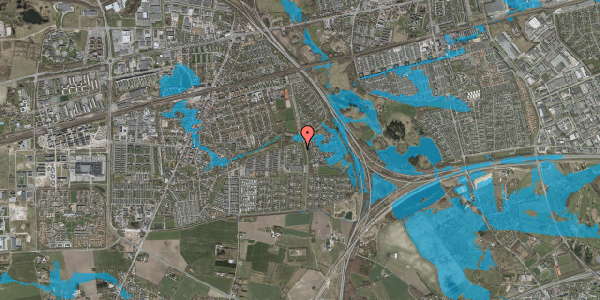 Oversvømmelsesrisiko fra vandløb på Grønhøjgårdsvej 17, 2630 Taastrup