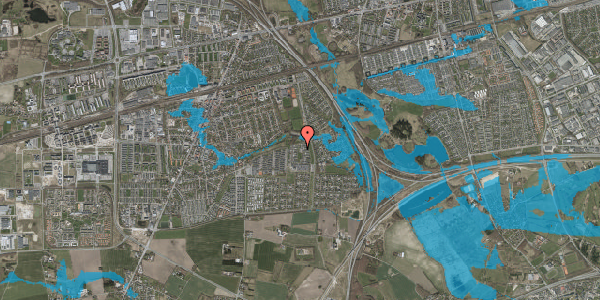 Oversvømmelsesrisiko fra vandløb på Grønhøjgårdsvej 111, 2630 Taastrup