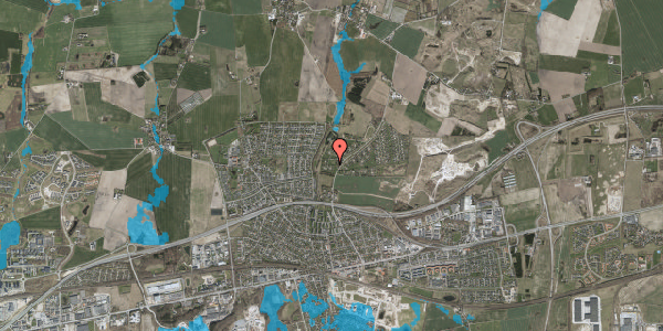Oversvømmelsesrisiko fra vandløb på Kalleruphaven 87, 2640 Hedehusene