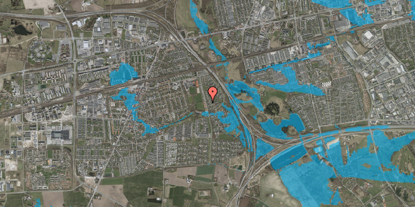 Oversvømmelsesrisiko fra vandløb på Kirkeholmen 13, 2630 Taastrup