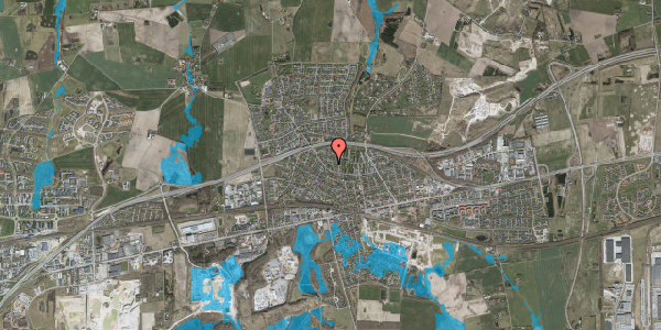 Oversvømmelsesrisiko fra vandløb på Nordvang 9, 2640 Hedehusene