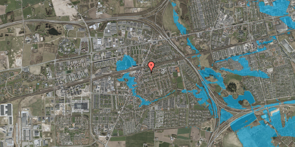 Oversvømmelsesrisiko fra vandløb på Parkvej 16B, 2630 Taastrup
