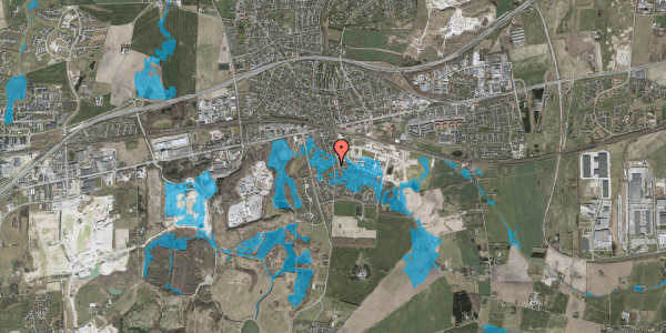 Oversvømmelsesrisiko fra vandløb på Reerslevvej 54, 2640 Hedehusene