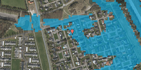 Oversvømmelsesrisiko fra vandløb på Rødhøjgårdsvej 17, 2630 Taastrup