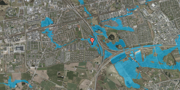 Oversvømmelsesrisiko fra vandløb på Rødhøjgårdsvej 47, 2630 Taastrup