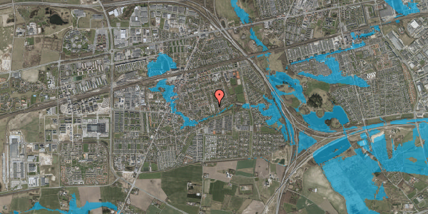 Oversvømmelsesrisiko fra vandløb på Spurvevej 13, 2630 Taastrup