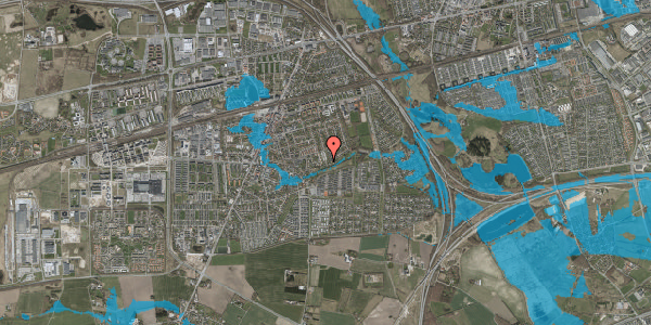 Oversvømmelsesrisiko fra vandløb på Spurvevej 28, 2630 Taastrup