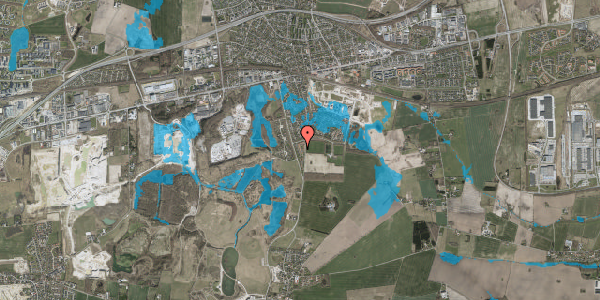 Oversvømmelsesrisiko fra vandløb på Truelsvang 42, 2640 Hedehusene