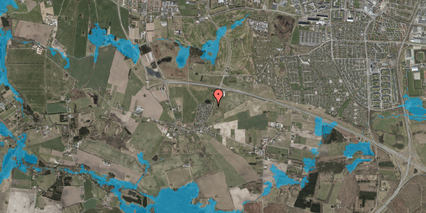 Oversvømmelsesrisiko fra vandløb på Gravertoften 1, 2765 Smørum