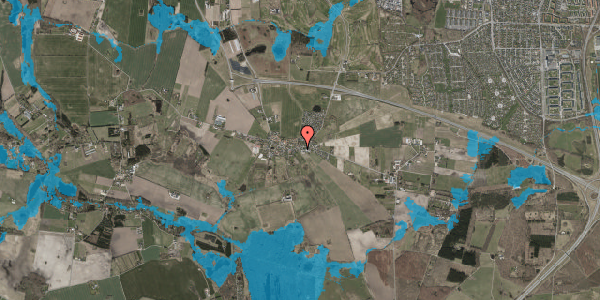 Oversvømmelsesrisiko fra vandløb på Ledøje Bygade 40, 2765 Smørum