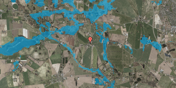 Oversvømmelsesrisiko fra vandløb på Hove Møllevej 8, 2765 Smørum