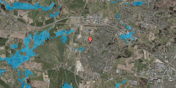 Oversvømmelsesrisiko fra vandløb på Liljehaven 17, 2765 Smørum