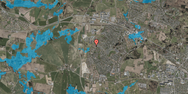 Oversvømmelsesrisiko fra vandløb på Liljehaven 91, 2765 Smørum