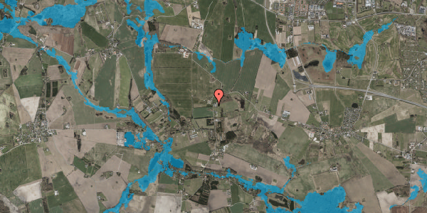 Oversvømmelsesrisiko fra vandløb på Nybøllevej 35, 2765 Smørum