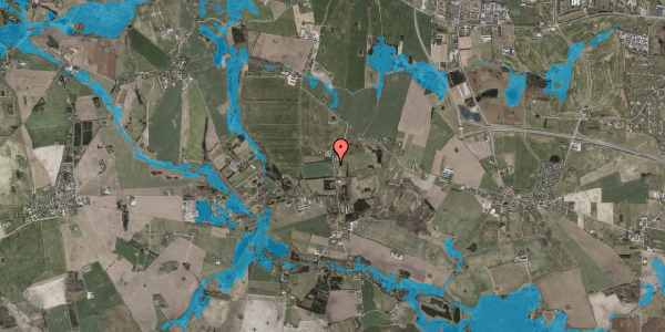 Oversvømmelsesrisiko fra vandløb på Nybøllevej 36, 2765 Smørum