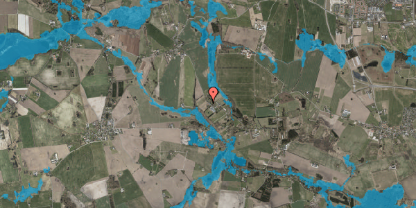 Oversvømmelsesrisiko fra vandløb på Overdrevsvej 16, 2765 Smørum
