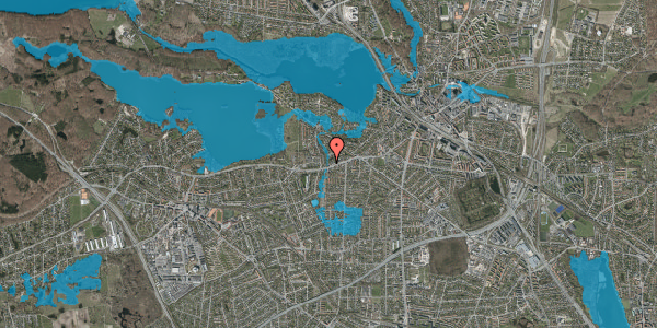 Oversvømmelsesrisiko fra vandløb på Bagsværdvej 96B, 2800 Kongens Lyngby