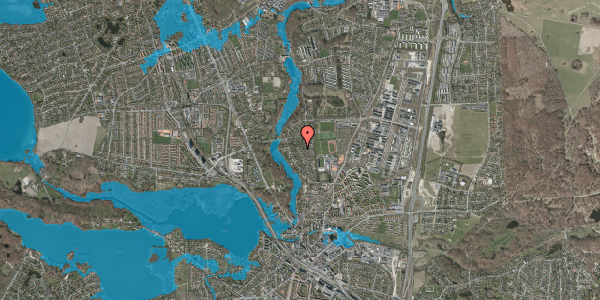 Oversvømmelsesrisiko fra vandløb på Borgevej 16, st. , 2800 Kongens Lyngby