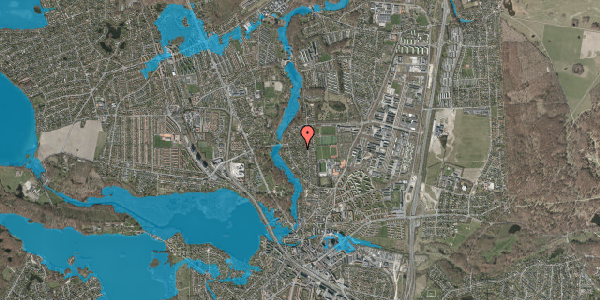 Oversvømmelsesrisiko fra vandløb på Borgevej 20B, 2800 Kongens Lyngby