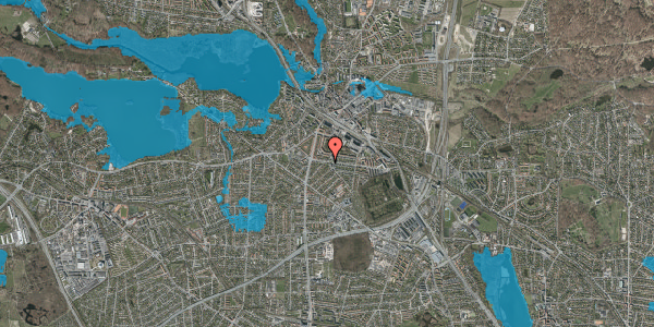 Oversvømmelsesrisiko fra vandløb på Christian X's Alle 77, 2800 Kongens Lyngby
