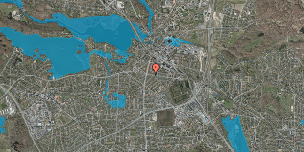 Oversvømmelsesrisiko fra vandløb på Christian X's Alle 81, 2800 Kongens Lyngby