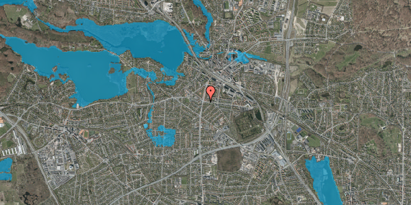 Oversvømmelsesrisiko fra vandløb på Christian X's Alle 91, 2800 Kongens Lyngby