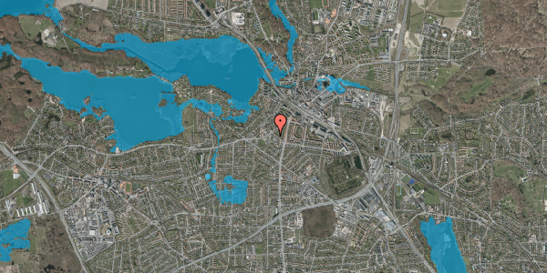 Oversvømmelsesrisiko fra vandløb på Christian X's Alle 109, 2800 Kongens Lyngby