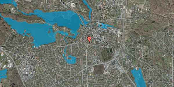 Oversvømmelsesrisiko fra vandløb på Christian X's Alle 126, 2800 Kongens Lyngby