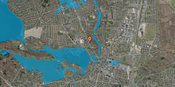 Oversvømmelsesrisiko fra vandløb på Dronningens Vænge 10, 1. tv, 2800 Kongens Lyngby