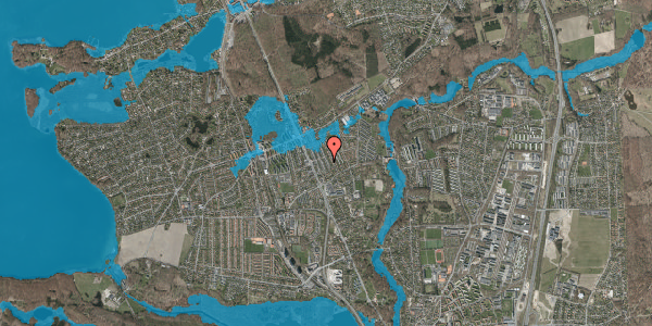 Oversvømmelsesrisiko fra vandløb på Elmevang 15, 2830 Virum