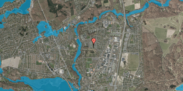 Oversvømmelsesrisiko fra vandløb på Granparken 71, 2800 Kongens Lyngby