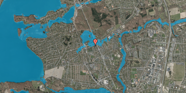 Oversvømmelsesrisiko fra vandløb på Hasselvej 12, 2. tv, 2830 Virum
