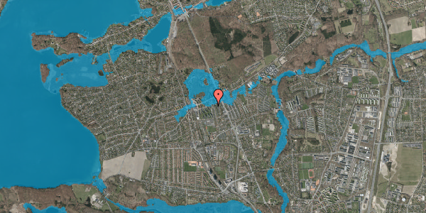 Oversvømmelsesrisiko fra vandløb på Hasselvej 14, 2. th, 2830 Virum