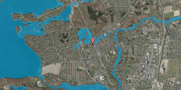 Oversvømmelsesrisiko fra vandløb på Hasselvej 27, 2830 Virum