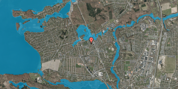 Oversvømmelsesrisiko fra vandløb på Hasselvej 48, 2830 Virum