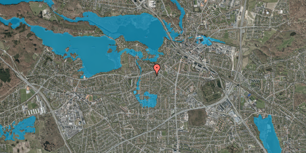 Oversvømmelsesrisiko fra vandløb på Holmelins Tværvej 8B, 1. tv, 2800 Kongens Lyngby