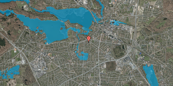 Oversvømmelsesrisiko fra vandløb på Holmelins Tværvej 8D, st. tv, 2800 Kongens Lyngby