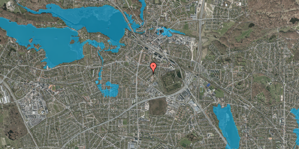 Oversvømmelsesrisiko fra vandløb på Humlevænget 6, 2800 Kongens Lyngby