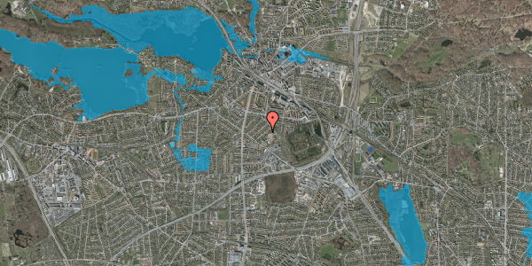 Oversvømmelsesrisiko fra vandløb på Humlevænget 9, 2800 Kongens Lyngby